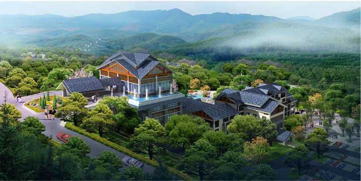 山地旅游规划公司完成温泉酒店度假区旅游规划效果图