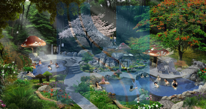 温泉旅游规划院为美的·森泉谷温泉度假中心彩菇泉旅游规划
